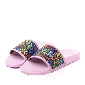 Auth Gucci GG Psychedelic Women’s Slide Pink - Size 39 1/2 Worn Once